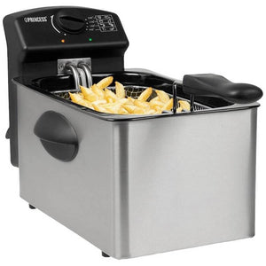 B-Ware Princess Fritteuse 4l 2000W Heißluftfritteuse Antihaftbeschichtung schwarz 190°C