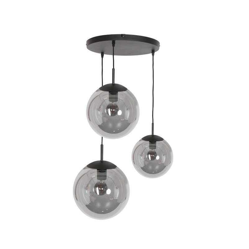 Steinhauer Hängeleuchte Bollique LED Pendelleuchte dimmbar schwarz 3-flammig - 8712746147117
