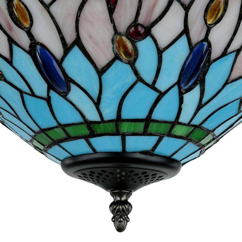 Searchlight Deckenlampe New York Decken-Lampe Deckenlicht im Tiffany-Stil E14 - 5013874288097