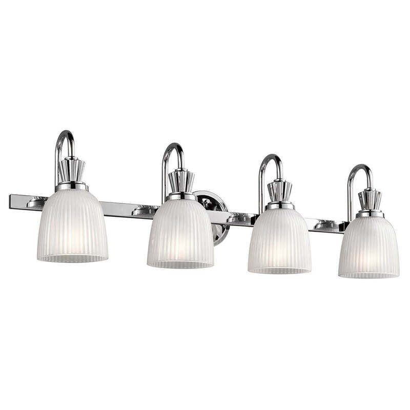 KICHLER LED-Wandleuchte Cora Badleuchte Wandleuchte Leuchte fürs Bad 4-fl chrom - 5024005295716