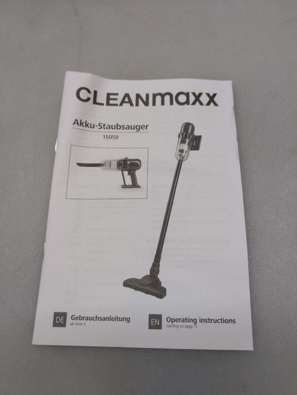 CleanMaxx Akku-Handstaubsauger 15059 Beutellos 110W 14,8V 30min Laufzeit 1,6kg - 4067522076070