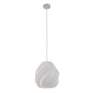 B-Ware Lindby Pendelleuchte Lampe Nuvia weiß 3D Druck 30 cm