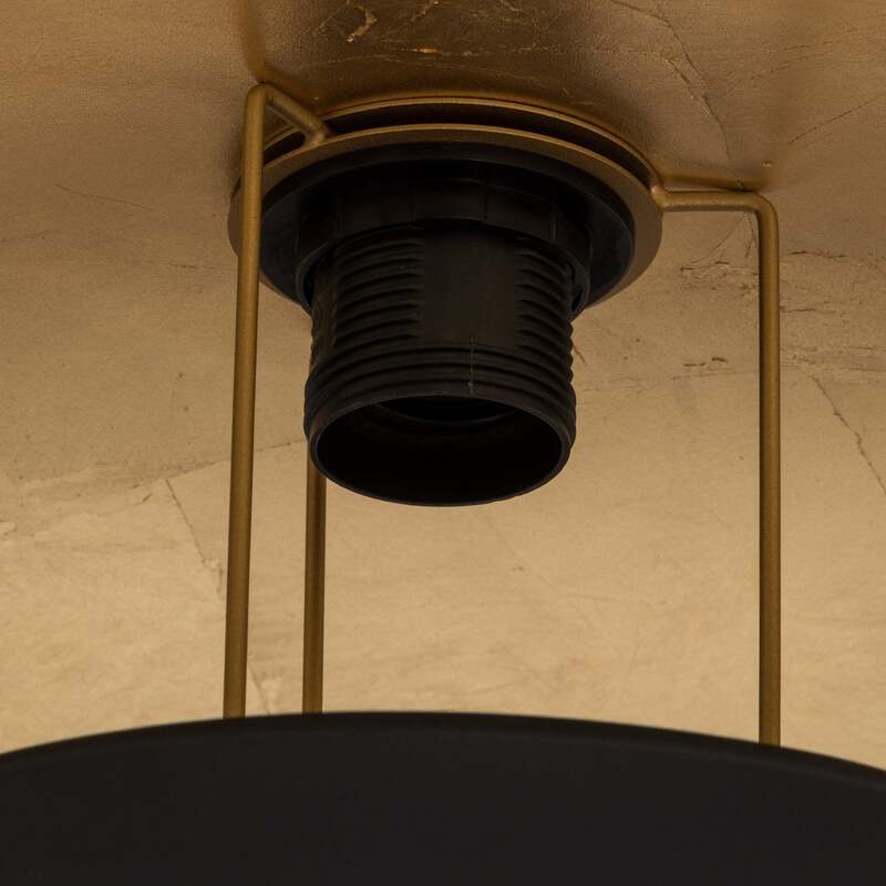 Lindby Deckenlampe Emilienne LED Lampe Leuchte dimmbar schwarz gold Ø60cm 20cm - 4251096535426
