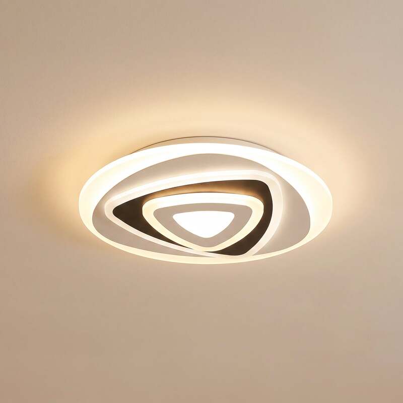 Lindby Deckenleuchte Rebeka LED Lampe dimmbar anthrazit Ø50cm CCT Fernbedienung - 4251096595192