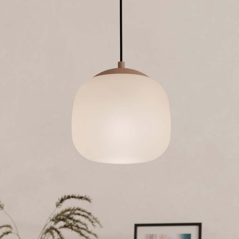 Eglo Hängeleuchte Pendelleuchte Cominio LED dimmbar taupe/sand 1-flammig 18,5cm - 9008606274581