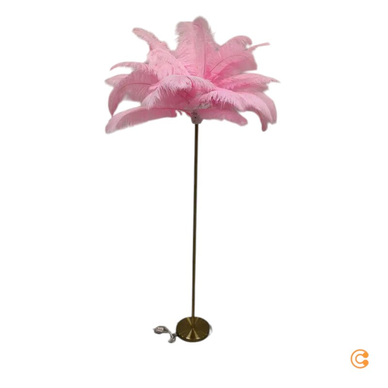 KARE Feather Palm Stehleuchte Stehlampe Standleuchte Leuchte E27 mit Federn p801 - 4025621537489