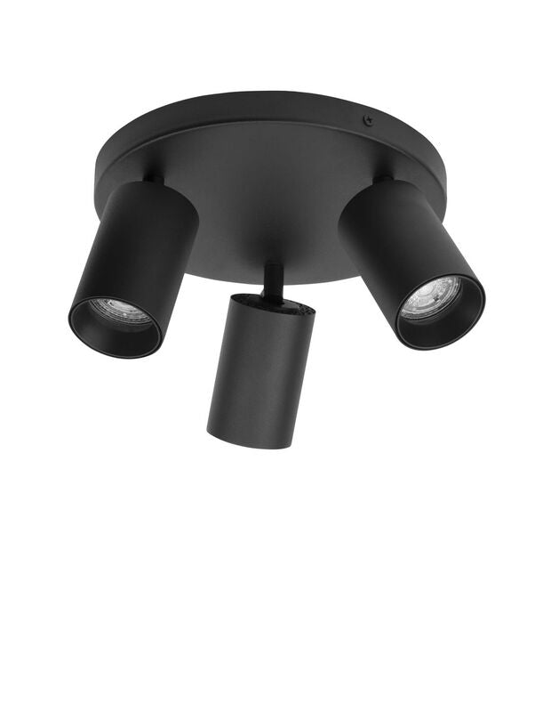 Nova Luce Deckenleuchte Deckenlampe TOD Schwarz GU10 LED Lampe dimmbar 3-flammig - 5212017422705