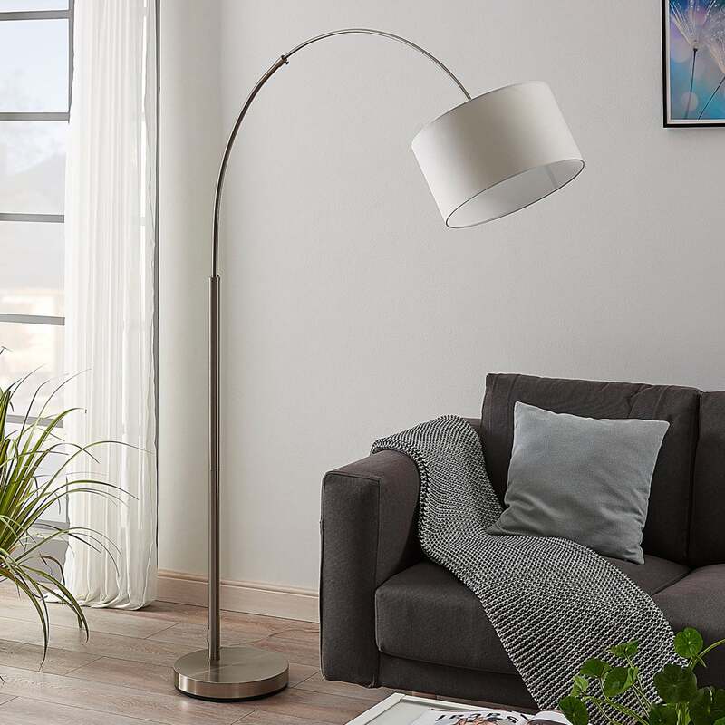 Lindby Stehleuchte Bogenleuchte Railyn LED Lampe Leuchte warmweiß 200cm weiß - 4251096544930