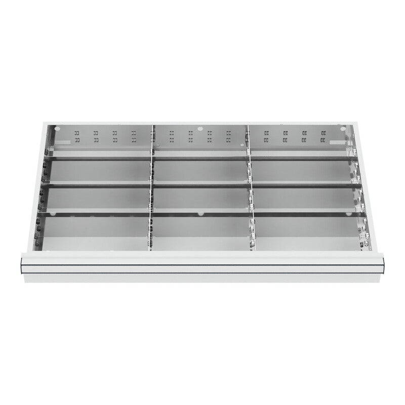 STIER Schubladeneinteilung Metalleinteilung BLH 12 Fächer 800x450mm verzinkt - 4251709609124