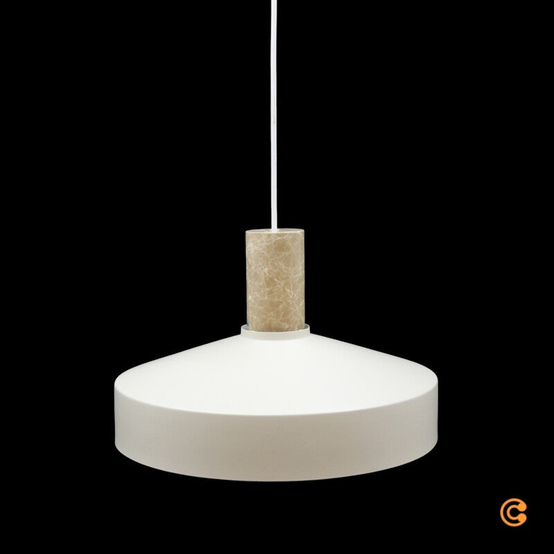 Nordlux Pendelleuchte Hängelampe Elvas Marmor Metall Beige E27 LED Leuchte Lampe - 5704924024238
