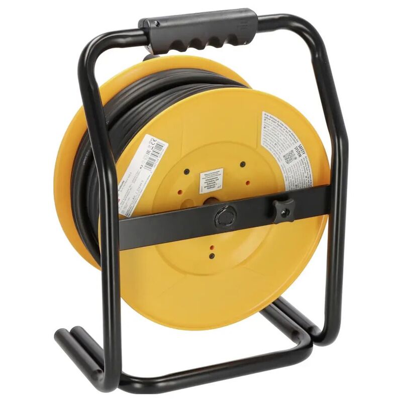 Brennenstuhl Kabeltrommel CEE-Stecker 16A 5polig 30m Schwarz IP44 Kabelrolle - 4007123058129