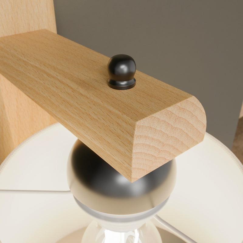 Euluna Wandleuchte Sweden mit Holzgestell eiche rustikal Wandlampe Lampe Leuchte - 4251911789331
