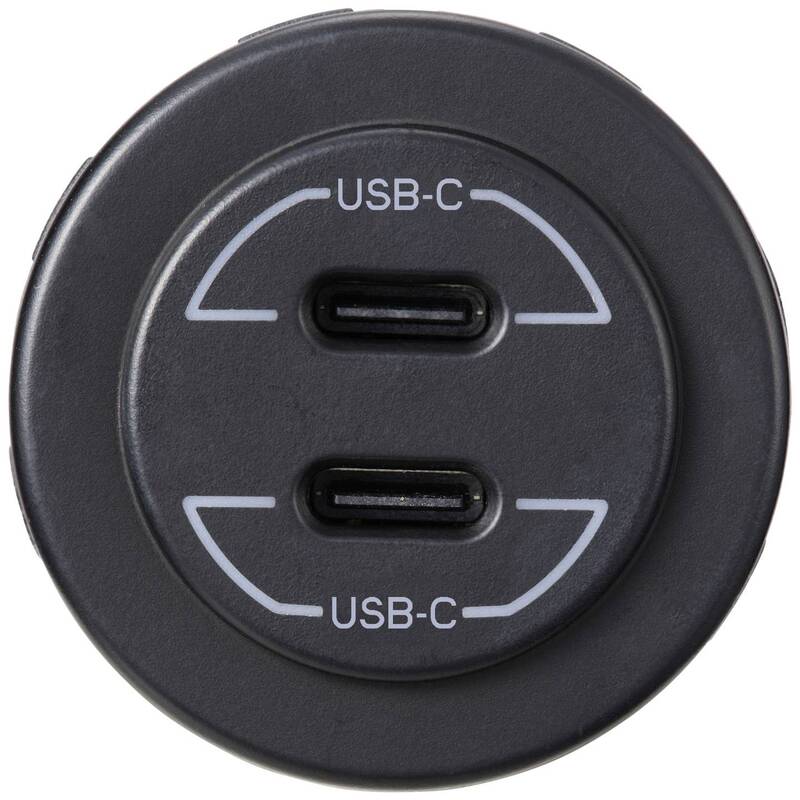 Voltcraft USB-C Doppelsteckdose 60W 3A 12-24V DC Ladegerät Kabel schwarz - 4064161294056