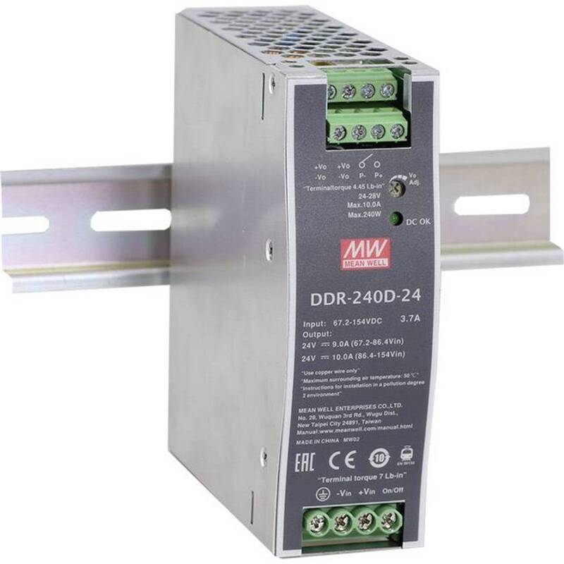 Mean Well DDR-240D-48 Hutschienen-DC/DC-Wandler Hutschiene 48 V/DC 5 A 240 W - 4021087050791
