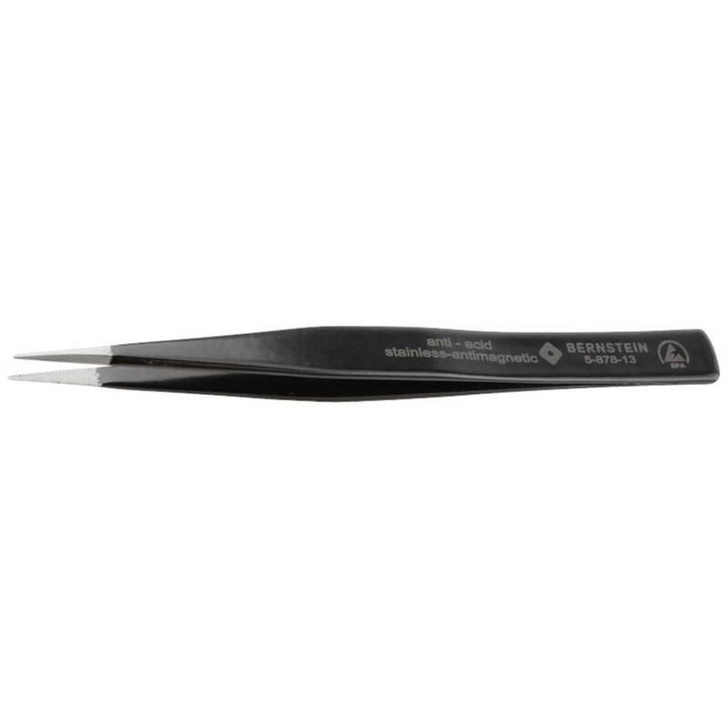 BERNSTEIN Pinzette ESD PSF-Z Edelstahl 130mm Präzisionswerkzeug für Elektronik - 4250838527170