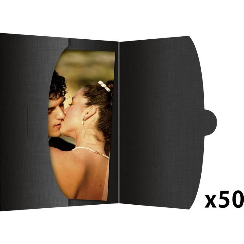 Daiber Fotohüllen Bildertaschen Schwarz für Bilder bis 15x20cm 50 Stück - 4019518030849