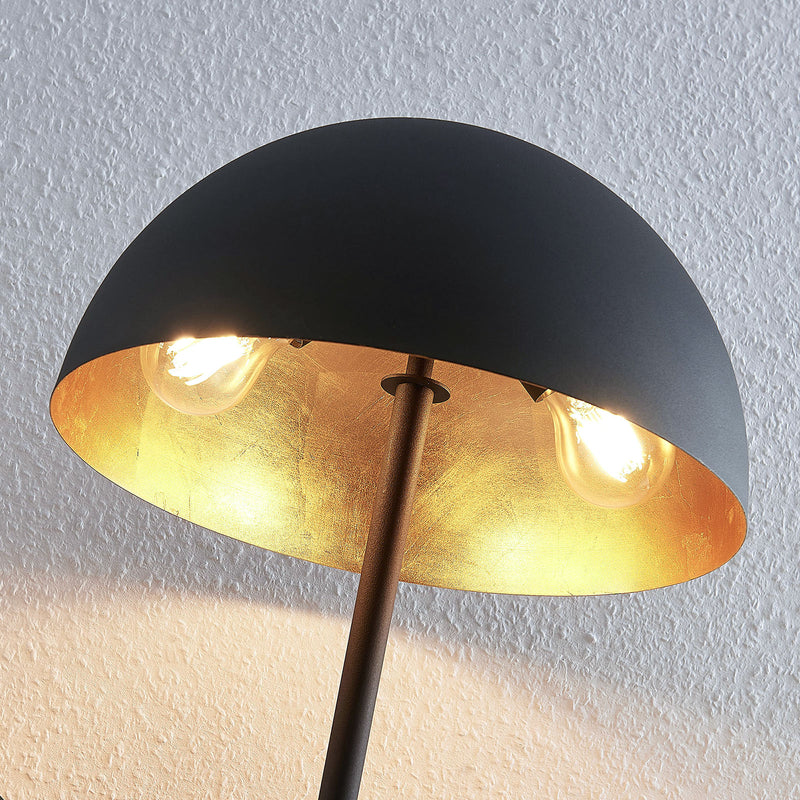 Lindby Tischleuchte Idalene LED Lampe Metall schwarz gold Höhe 51 cm Ø 35 cm - 4251096559880