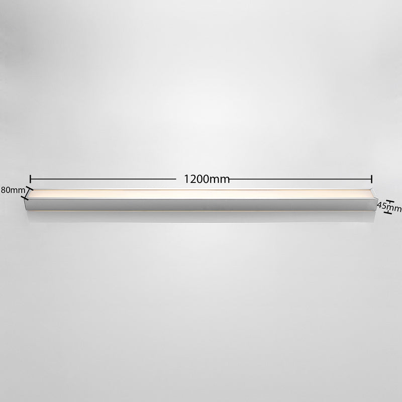 Lindby Wandleuchte Wandlampe Layan LED Badezimmerlampe chrom 120cm IP44 weiß - 4251096565546