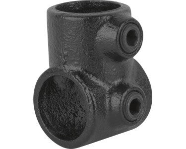 T-Stück 90° Schwarz matt Stahlrohr Verbindungselement 2,7cm Durchmesser robust - 4007871015436