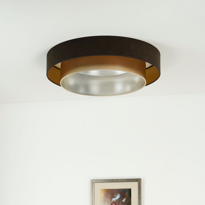 Luneta Deckenlampe Deckenleuchte LED Samt braun gold Fernbedienung dimmbar64 - 5905317606387