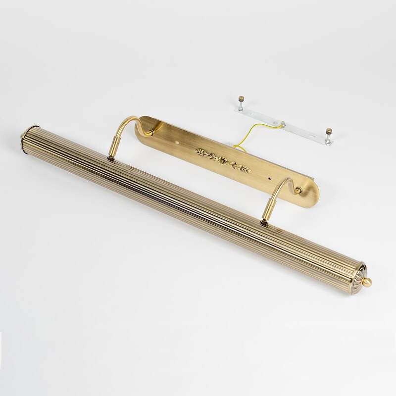 Lindby Wandleuchte Joely LED Bilderlampe dimmbar altmessing 73cm Metall E14 - 4251096536393