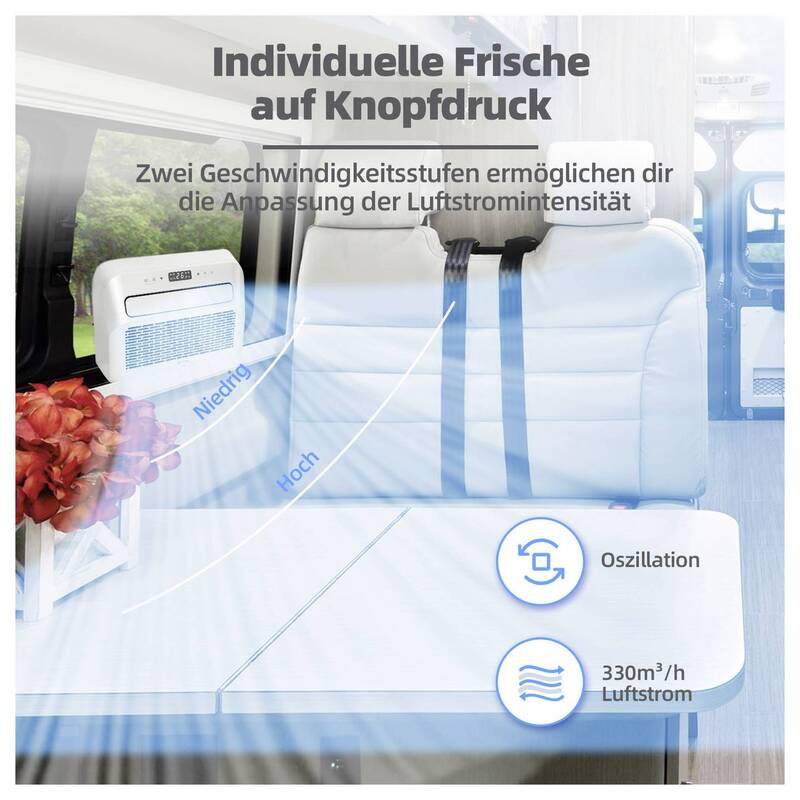 Be Cool Split-Klimagerät Klimaanlage 5000 BTU 1465W Wifi 12m² Weiß kompakt - 9005151009422