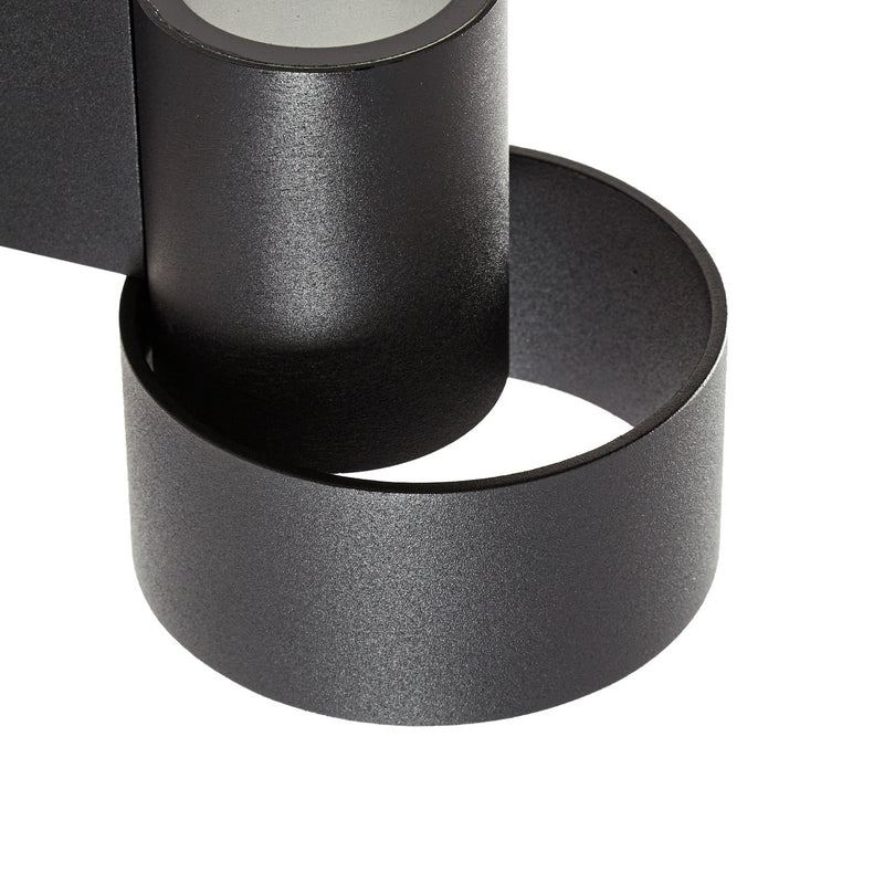 Lucande Außenwandleuchte Elune LED Wandleuchte schwarz matt 400 Lumen IP44 - 4255830907555
