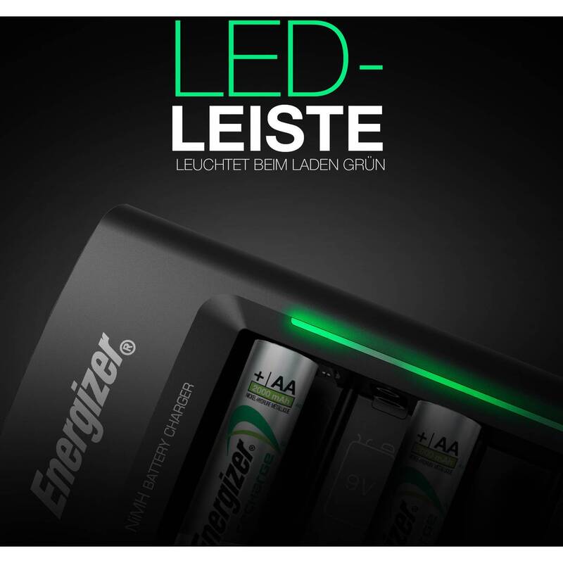 Energizer Rundzellen-Ladegerät NiMH für Micro AAA Mignon AA Baby C Mono D 9V - 7638900423716