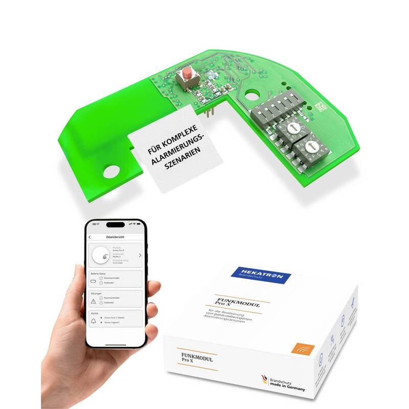 Hekatron Funk-Modul vernetzbar 60mm x 78mm für Rauchwarnmelder Genius Plus X - 4260432550047