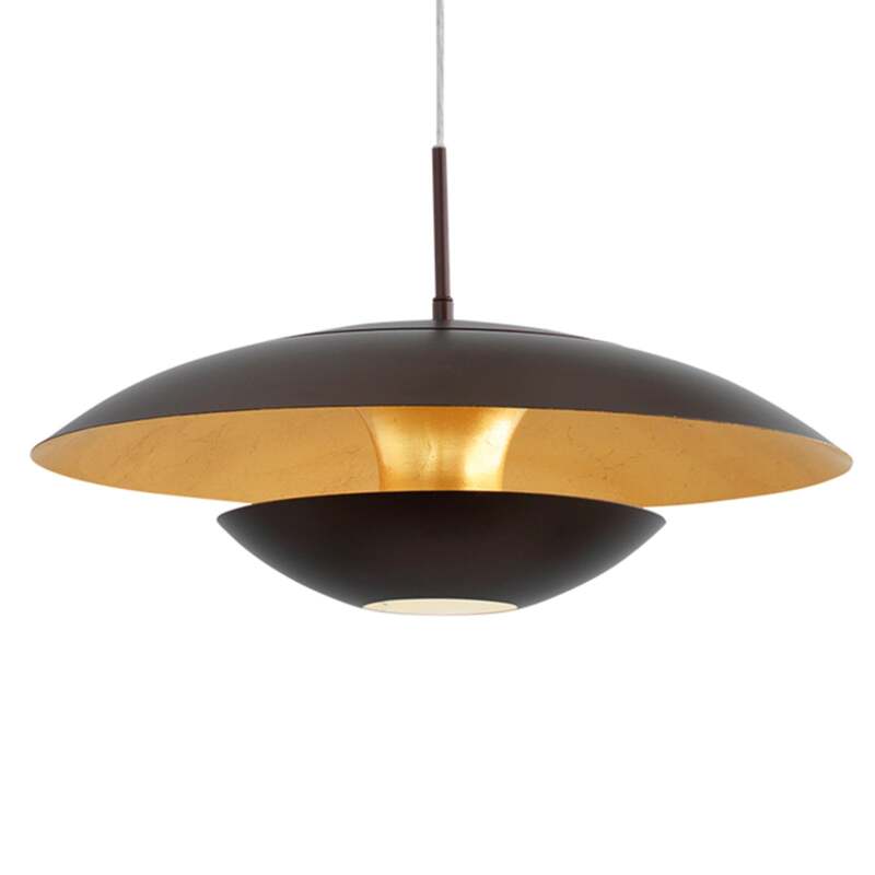 Eglo Hängeleuchte Nuvano LED Pendelleuchte dimmbar braun gold Ø48cm 110cm - 9002759957551
