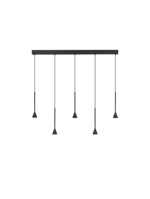 B-Ware Nova Luce Pendelleuchte Hängeleuchte NET LED Schwarz Dimmbar 110cm SIEHE TEXT
