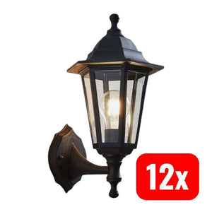 12x B-Ware Lindby Außenwandleuchte Nane in Laternenform Wandleuchte Wandleuchte schwarz
