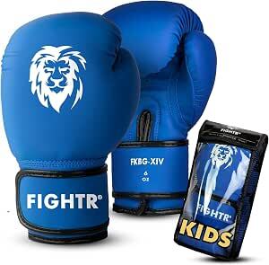 FIGHTR Kids Boxhandschuhe für Jungen und Mädchen 04 oz Kampfsport blau - 4260723850634