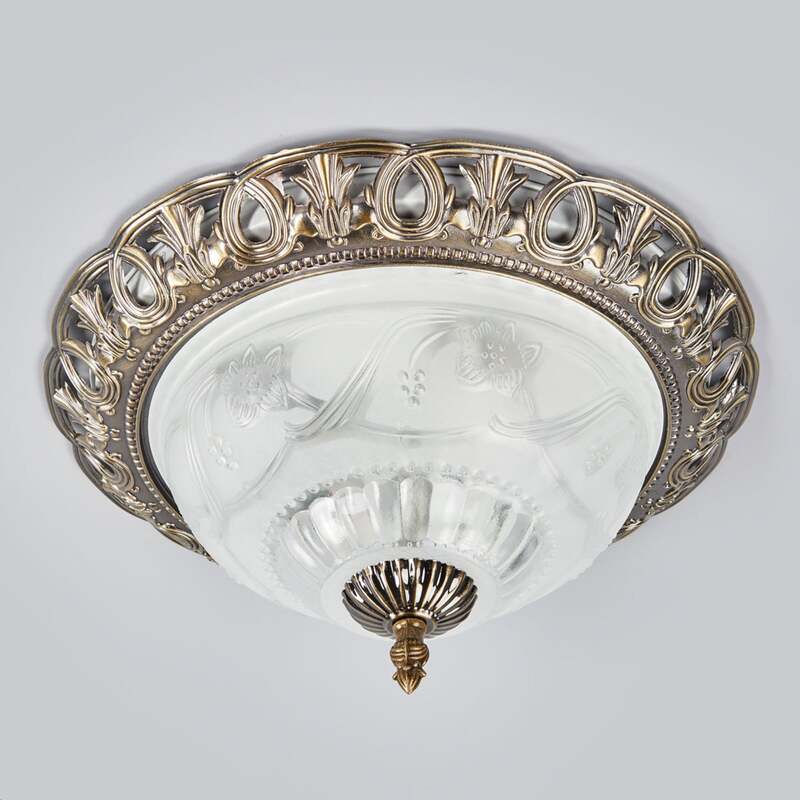 Searchlight Deckenleuchte Teresa LED Lampe Leuchte dimmbar messing Ø33cm 80W - 5013874190451