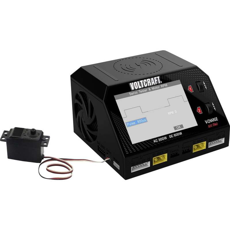 VOLTCRAFT V-Charge 600 DUO Modellbau-Ladegerät 16A LiPo LiHV LiIon LiFePO NiCd - 4053199995356