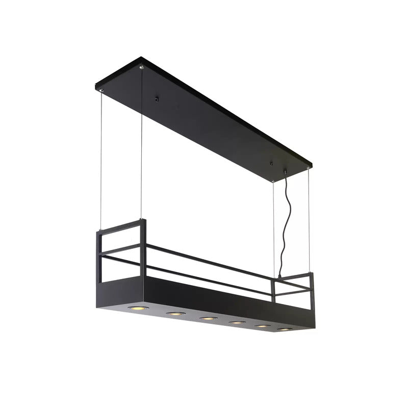 Lucide Pendelleuchte Miravelle mit Stauraum Hängeleuchte Lampe 6-fl. schwarz - 5411212211439