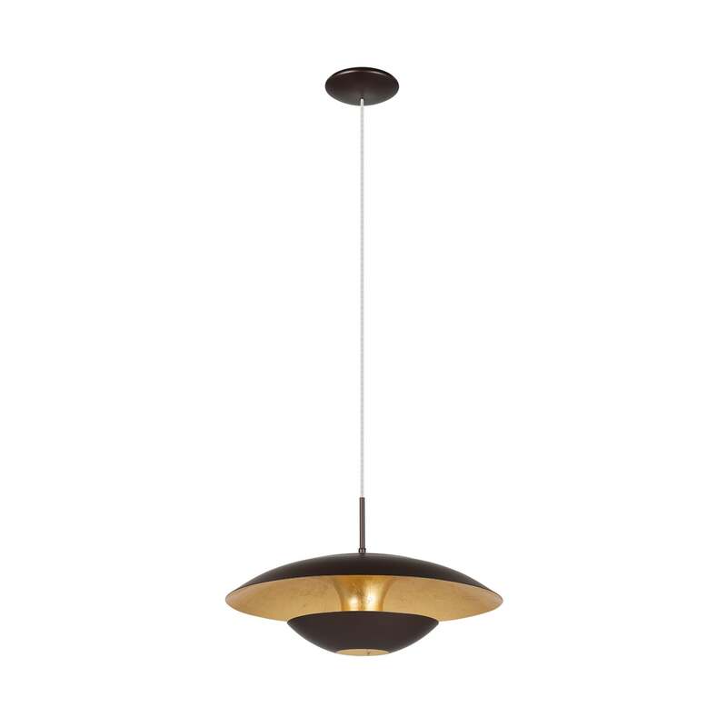 Eglo Hängeleuchte Nuvano LED Pendelleuchte dimmbar braun gold Ø48cm 110cm - 9002759957551
