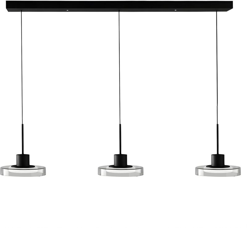 Liadomo Pendelleuchte Hängelampe LED Fernbedienung Volos Serie Schwarz Glas - 4252008714847