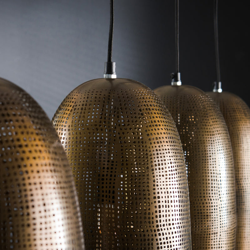 Hängeleuchte Cosima 4-flammig LED Pendelleuchte dimmbar bronze antik 125x18cm - 8713244703331