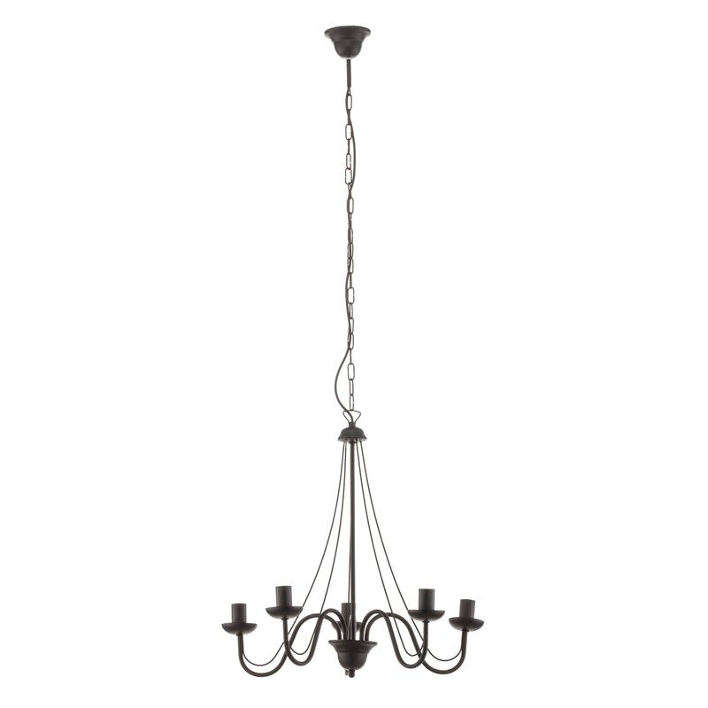 Euluna Kronleuchter Lampe Leuchte Wohnzimmerlampe Malbo fünfflammig E14 Schwarz - 5902349215174