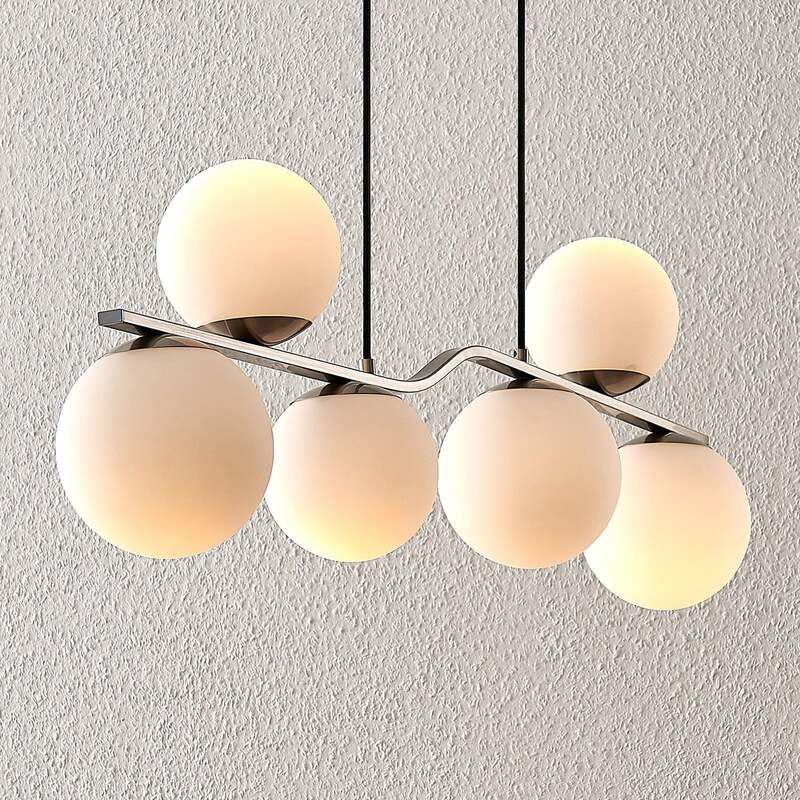 Lindby Hängelampe Hängeleuchte Avalyn LED Pendelleuchte dimmbar nickel 110cm - 4251096572858