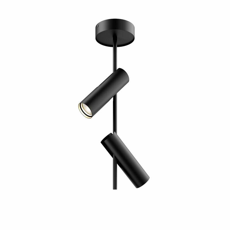 Deckenstrahler Leda 2 LED dimmbar schwarz 2-flammig Stahl pulverbeschichtet 55cm - 5902846819844