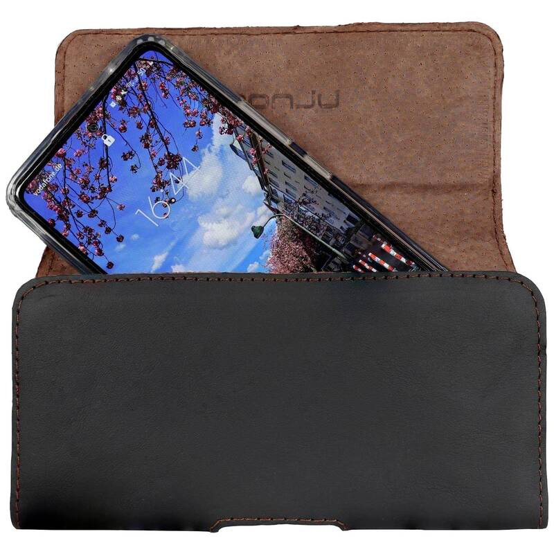 Honju Gürteltasche Handytasche horizon 5XL Schwarz Leder Smartphone 6,1-6,7 Zoll - 4260394862127