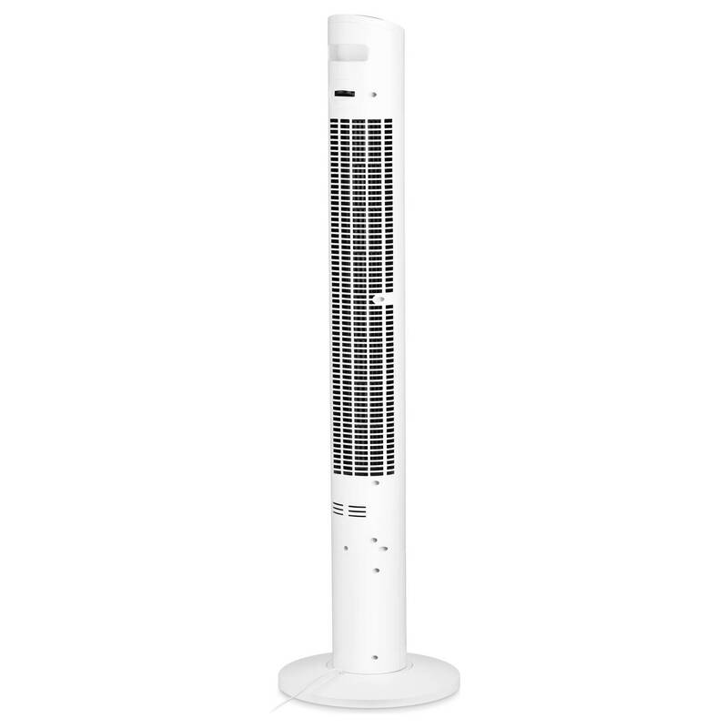 Trisa Turmventilator Ventilator 28W Oszillierend Fernbedienung Weiß Schwarz - 7640306327826