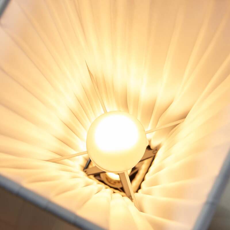 Lindby Stehlampe Janno Stehleuchte Wohnzimmerleuchte Standleuchte Weiß Stoff E27 - 4251096526189
