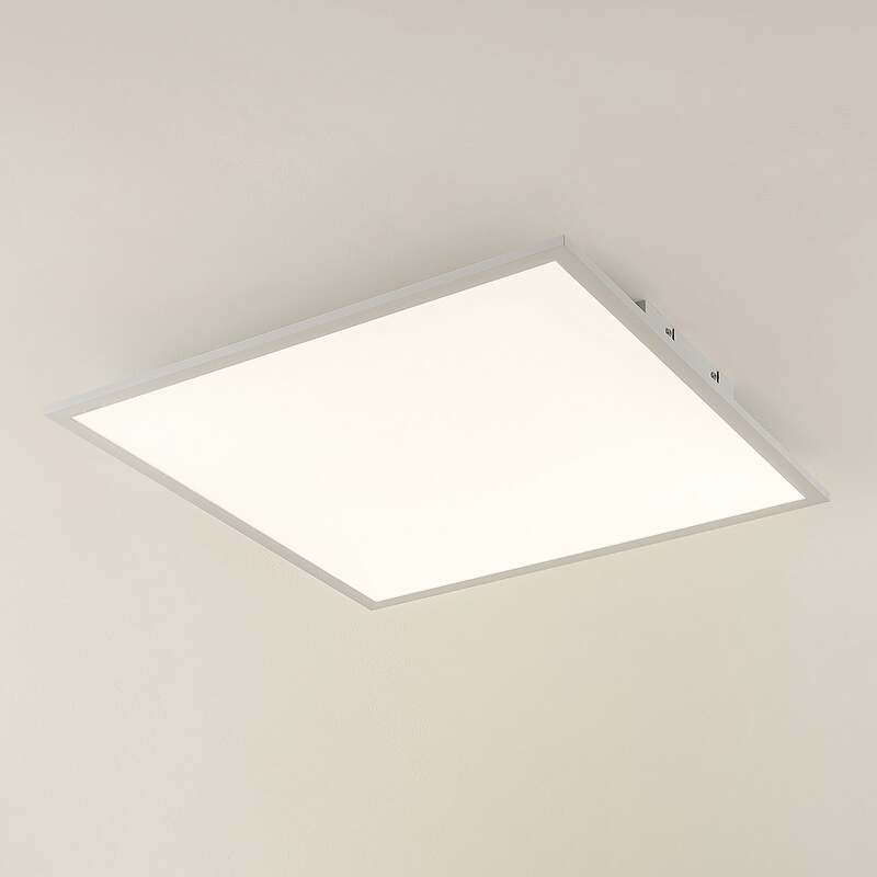 Lindby LED-Panel Quais 60x60cm Leuchte Aluminium weiß 4000K 32W IP20 flach - 4251096581584