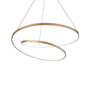 B-Ware Ideallux Pendelleuchte Hängelampe LED messing Leuchte warmweiß Wohnzimmerlampe 8