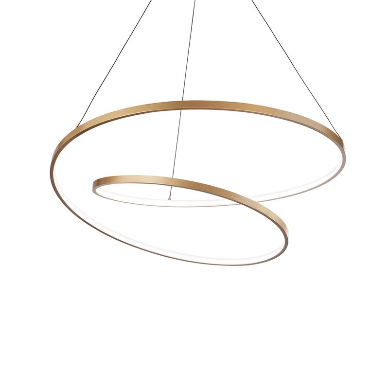 Ideallux Pendelleuchte Hängelampe LED messing Leuchte warmweiß Wohnzimmerlampe 8 - 8021696269467