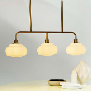 B-Ware Dyberg Larsen Pendellampe Ossett LED Hängelampe dimmbar bronze 80cm 3-flammig