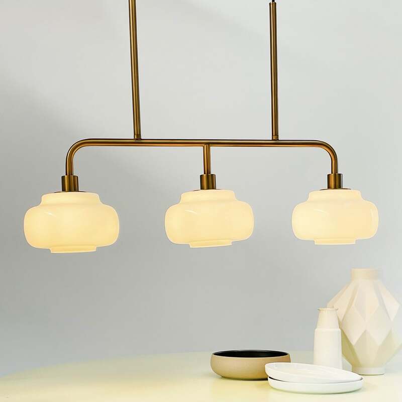 Dyberg Larsen Pendellampe Ossett LED Hängelampe dimmbar bronze 80cm 3-flammig - 5704709093091